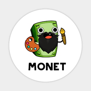 Monet Cute Artist Money Pun Magnet